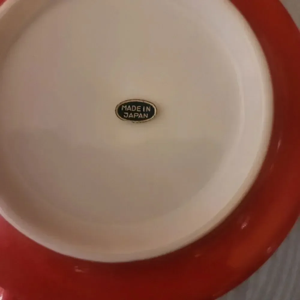 Vintage Pristine '70’s 2 Piece Set-Mod Bright Red Soup Cup and Sandwich Plate